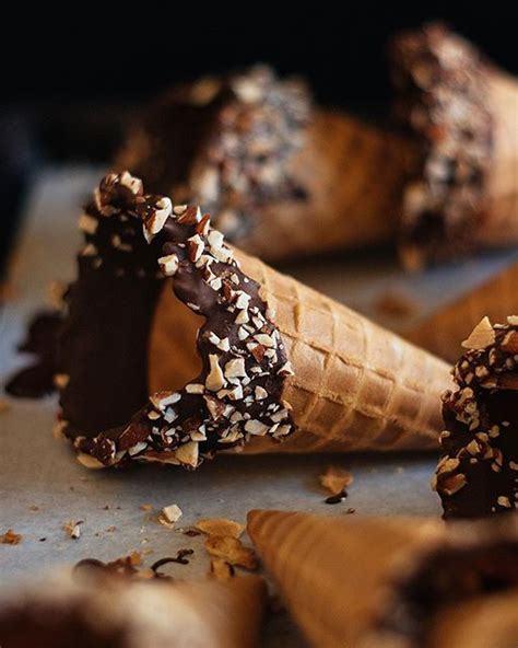 Chocolate Instagram Feed Feedfeed Dipped Ice Cream Cones Dips Ice