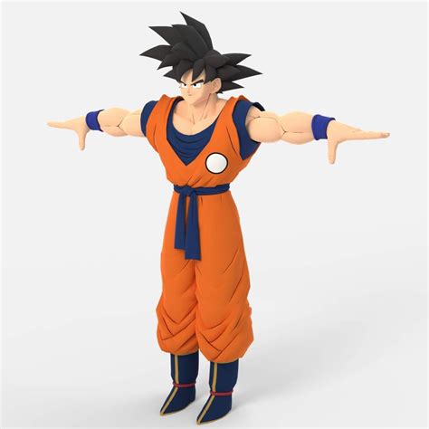 5 Awesome Son Goku 3d Model P Unctur Mockup