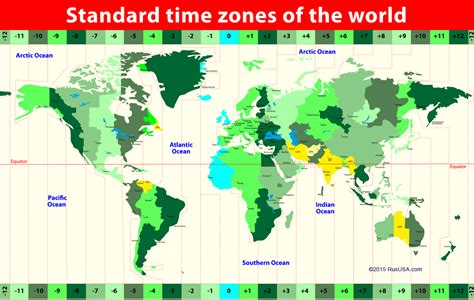 This is a map created by nist showing time zones around the world. Time Zones Map, Time in USA