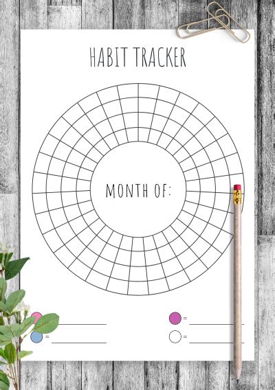 Rated 4.86 out of 5 based on 7 customer ratings. Download Printable Circular Monthly Habit Tracker Template PDF