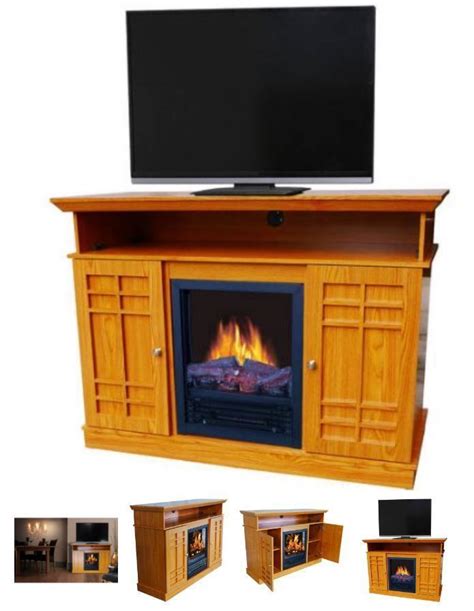 120l x 42w x 52hcm, weight capa. 48 Inch TV Stand With Fireplace Media Console Electric ...