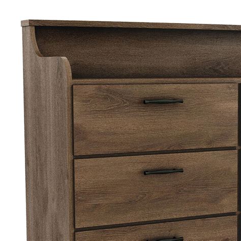 Furniture Of America Kingsley 6 Drawer Dresser In Distressed Walnut Nfm