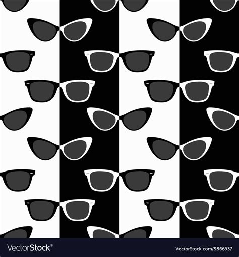 Bicolor Sunglasses Pattern Royalty Free Vector Image