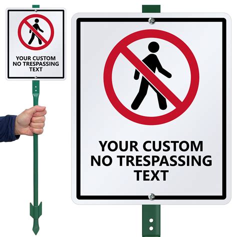 Custom No Trespassing Signs Personalize Signs