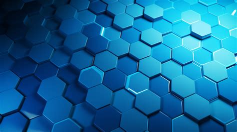 Hexagonal Abstract Geometric Texture On A Blue Triangle Background