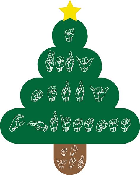 Asl A Very Merry Christmas To You Sign Language Stickers By
