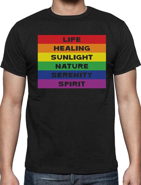 Rainbow Gay And Lesbian Pride Flag Meaning T Shirt Pride Parade Apparel