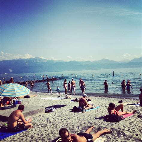 Lausanne Beach Switzerland Summer 1989 Great Memories Of Days Spent