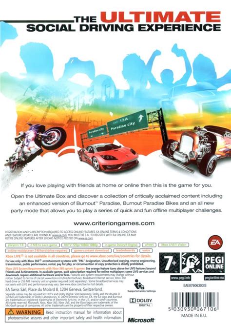 Burnout Paradise The Ultimate Box Cover Or Packaging Material