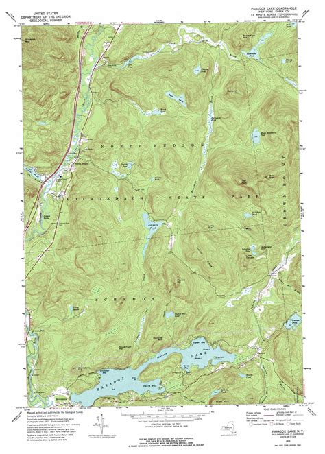 Paradox Lake Topographic Map Ny Usgs Topo Quad 43073h6