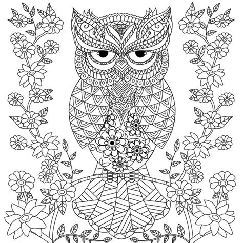 Owl Coloring Page For Adults Free Detailed Owl Coloring Page