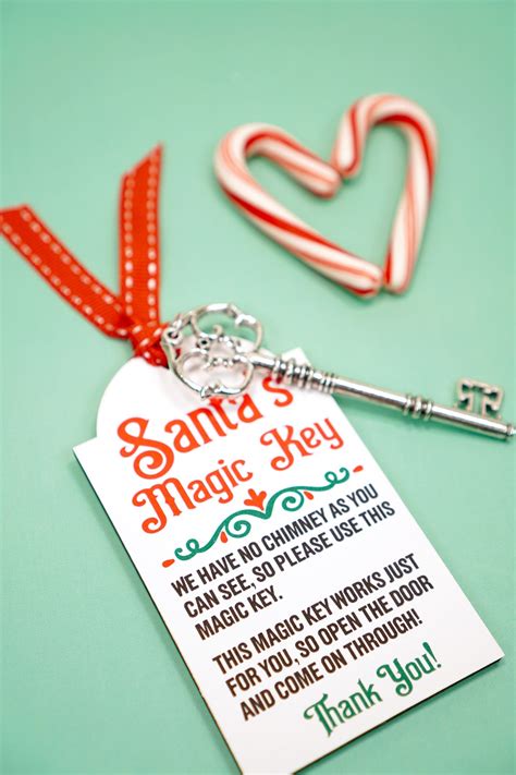 Santas Magic Key Printable Tag Svg File Happiness Is Homemade