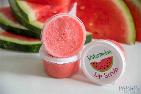3 Ingredient Watermelon Lip Scrub Tastefully Frugal