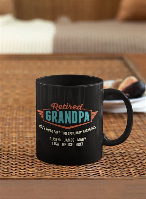 Grandpa Coffee Mug Custom Grandfather Cup Personalized Etsy Uk