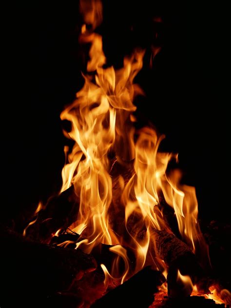 Fire Flame Campfire Burning Heat Temperature Fire Natural