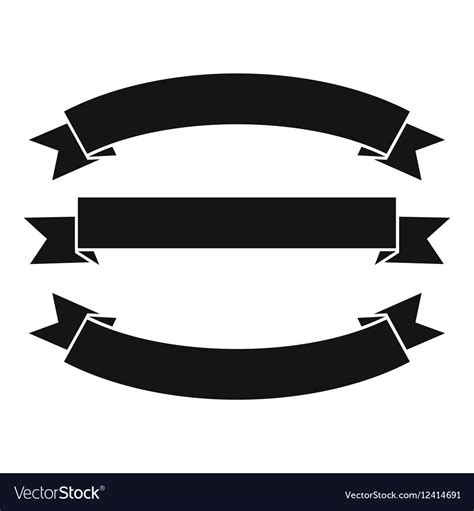Ribbons Icon Simple Style Royalty Free Vector Image