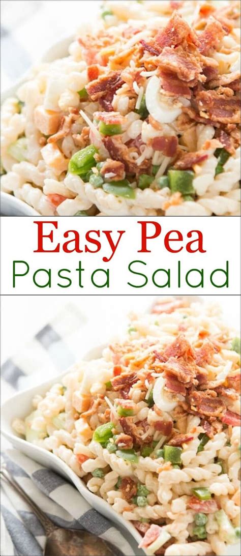Check out this easy pasta and prawn salad recipe with crumbly feta, basil and a simple caper and tomato dressing. Easy Pea Pasta Salad - Oh Sweet Basil