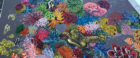 Coral reefs have been called the rainforests of the ocean because of their rich biodiversity. Coral Reef Matrix | Street art, Coral reef, Art