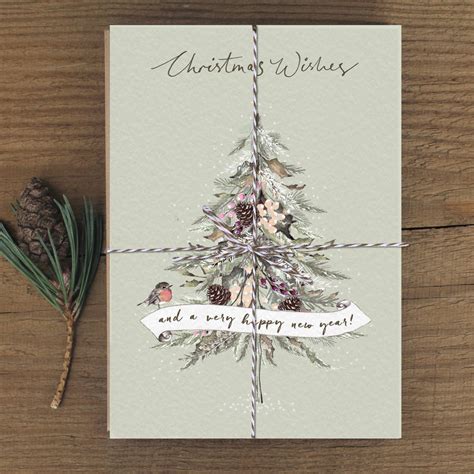 Pack Of Christmas Tree Cards By Stephanie Davies
