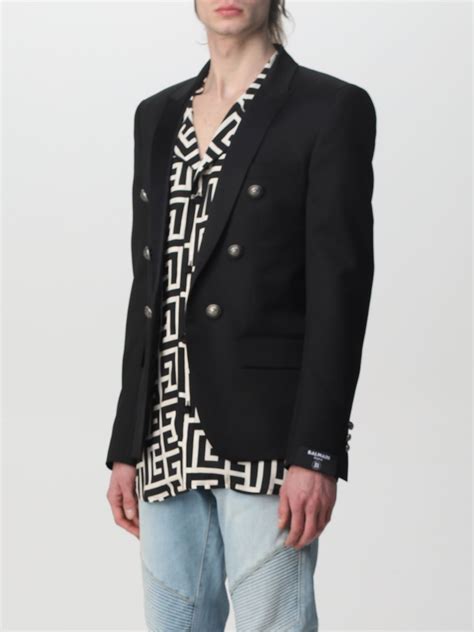 Balmain Blazer Men Blazer Balmain Men Black Blazer Balmain