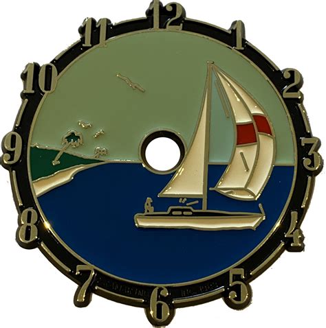 4 Vintage Clock Dial Sailboat Craftime Clockery