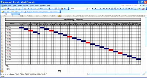 6 Excel Perpetual Calendar Template Excel Templates