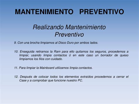 Ppt Mantenimiento Preventivo Powerpoint Presentation Free Download