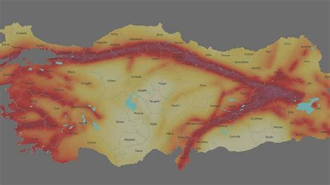 Türkiye deprem risk haritası İşte en yüksek ve en düşük riskli iller