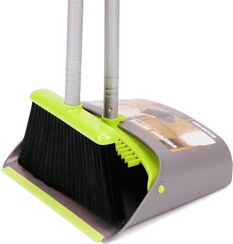 Treelen Long Handle Upright Dustpan And Broom Combo