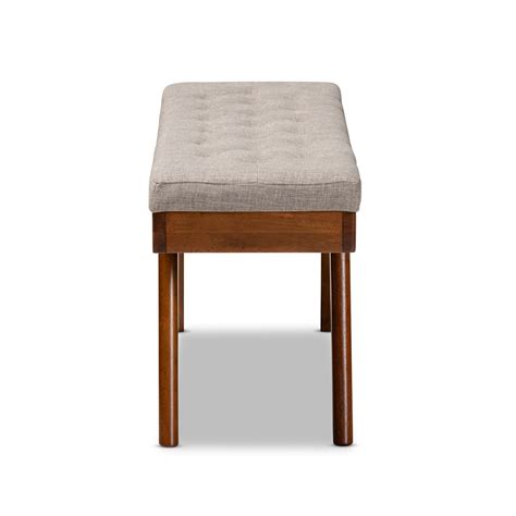 Curved wood backs and angled legs give the. Baxton Studio Alona Mid-Century Modern Light Grey Fabric ...