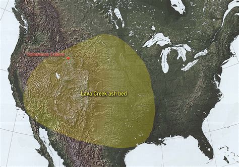 Bozeman and billings, mt, and. Blast Radius Yellowstone Supervolcano Map