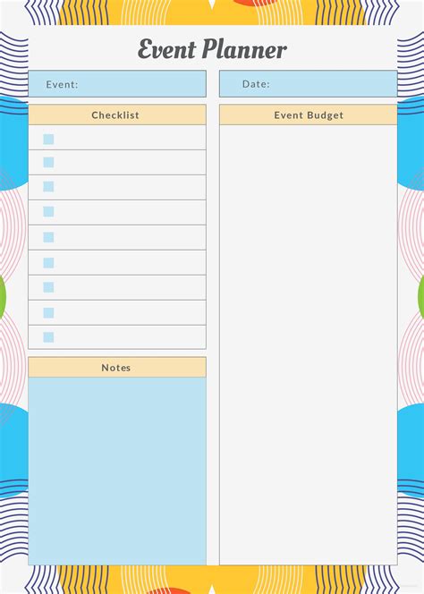 Event Planner Printable