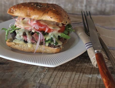 In a medium bowl, whisk together yogurt, sour cream, horseradish, and lemon juice, and season with salt. Beef Tenderloin Sandwich with Arugula, Sliced Onions and Bernaise Sauce in 2020 | Bernaise sauce ...