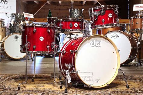 DW Design Frequent Flyer 4pc Drum Set Cherry Stain Lacquer | eBay