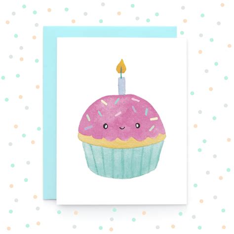 Birthday Cupcake Greeting Card Art And Soul Creative Co