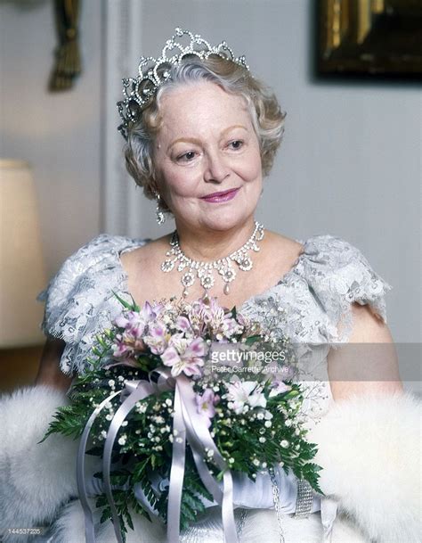 Actress Olivia De Havilland Who Plays The Queen Mother On The Set Of