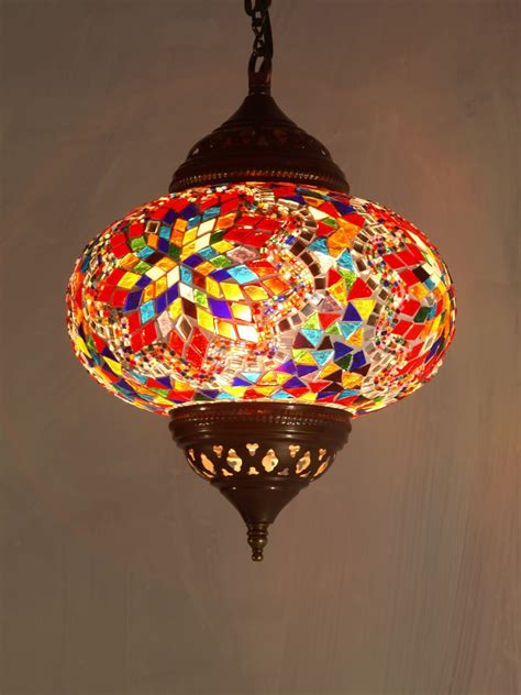 Multi Coloured Mosaic Ceiling Light The Dancing Pixie