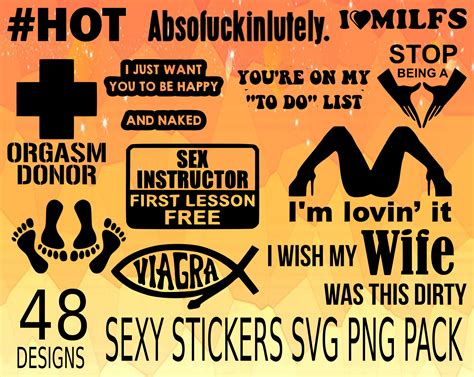 Sexy Car Stickers Svg Png Design Bundle Car Bumper Stickers Etsy México