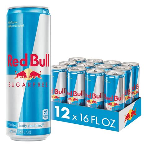 12 Cans Red Bull Sugar Free Energy Drink 16 Fl Oz