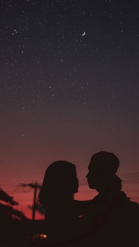 Hd wallpapers and background images. 14+ Romantic Night Sky Anime Couple Silhouette Anime Wallpaper
