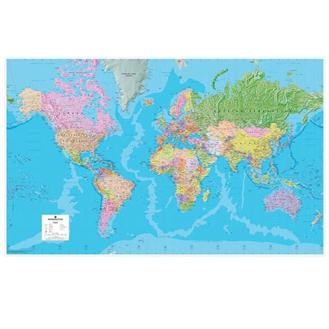 Giant World Political Wall Map Extra Large Wall Map Of