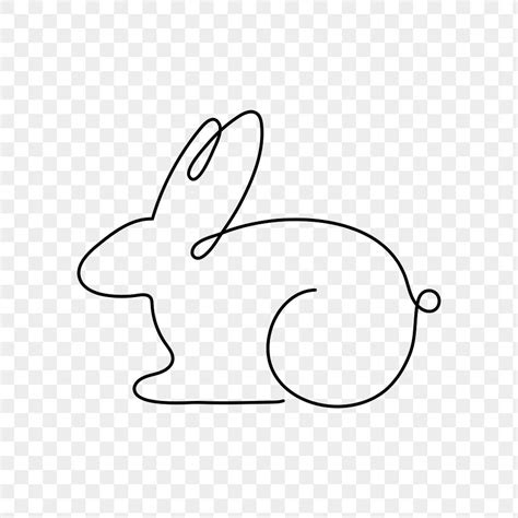 Rabbit Png Logo Element Line Free Png Sticker Rawpixel