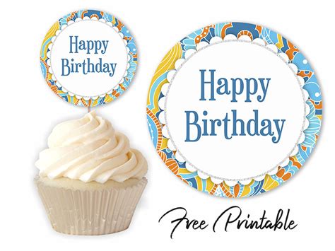 Free Happy Birthday Cake Topper Printable Pdf Happy Birthday