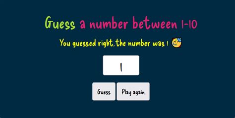 Github Tamviknumber Guessing Game Number Guessing Game With Vanilla