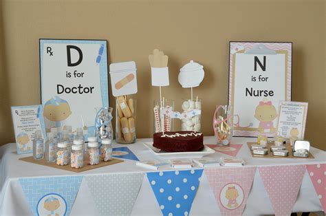 Little Doctor Nurse On The Way Baby Shower Theme Candles And Favors