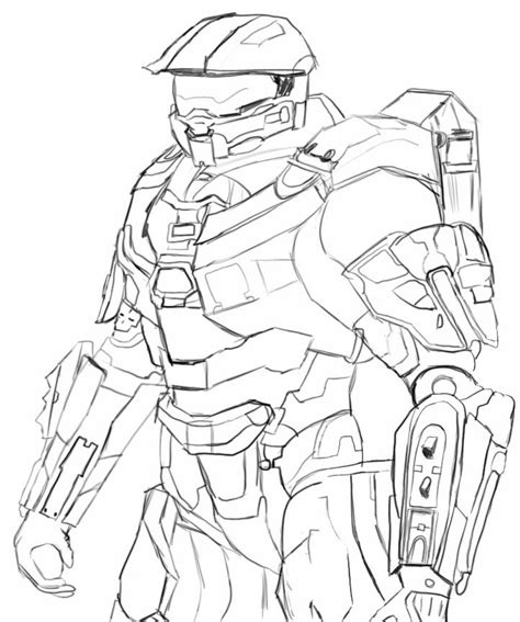 Master Chief Coloring Pages | Halo master chief, Halo master chief