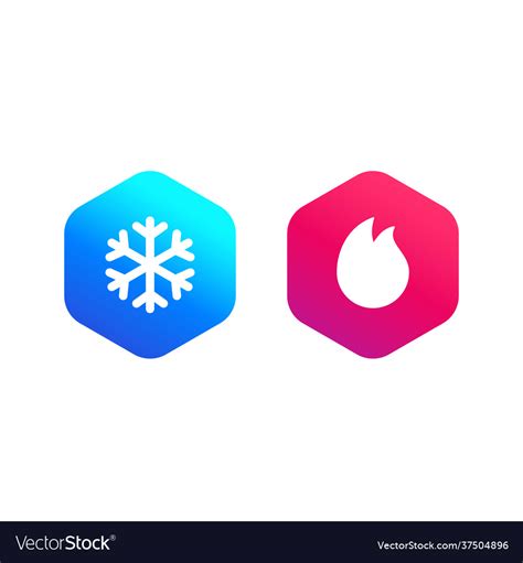 Cold And Hot Icons Royalty Free Vector Image Vectorstock
