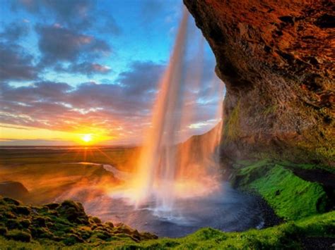 Seljalandsfoss Waterfall Iceland Uhd 8k Wallpaper Waterfall