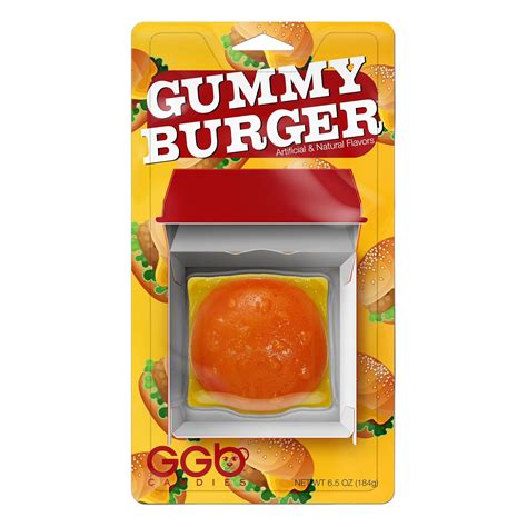 Gummy Burger Bursting With Cherry Orange Lemon And Sour