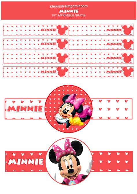 Minnie Mouse Descargar Minnie Mouse Etiquetas Botellas Frascos Kit